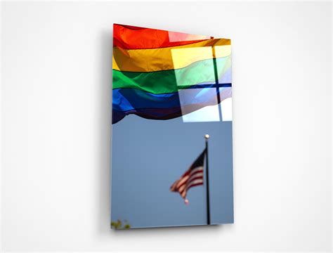 LGBT Pride Flag Glass Wall Art, Lesbian Gay Bi Trans Home Decor ...