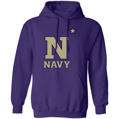 Navy Athletics Logo Pullover Hoodie - Happy Spring Tee