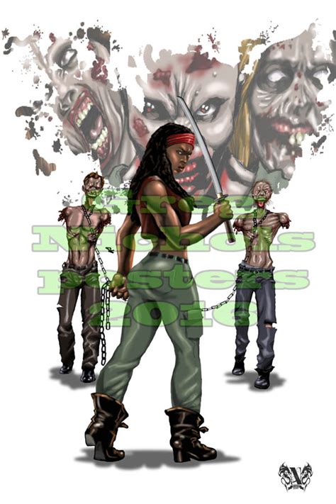 MICHONNE, SWORD AND WALKERS! by Dwid on DeviantArt