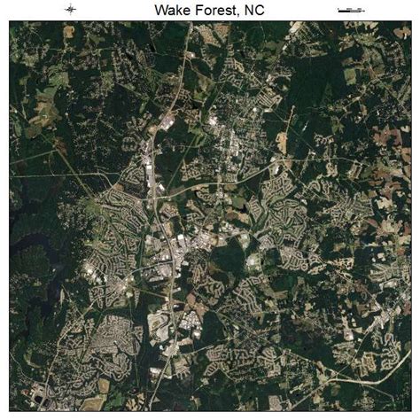 Aerial Photography Map of Wake Forest, NC North Carolina