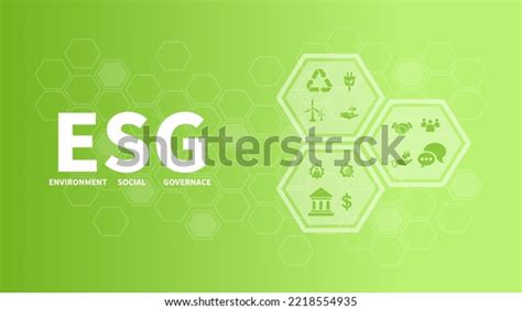 Esg Concept Icon Business Organization Environment Stock Vector ...