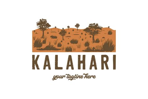 Vintage Retro African Kalahari Desert National Park for Outdoor Adventure T Shirt Logo ...