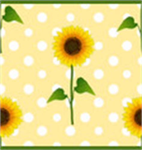 Sunflower on white polka dots yellow background Vector Image