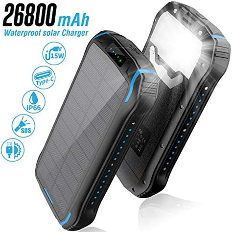 Aonidi Solar Charger 26800mAh Power Bank Portable Charger Review ...