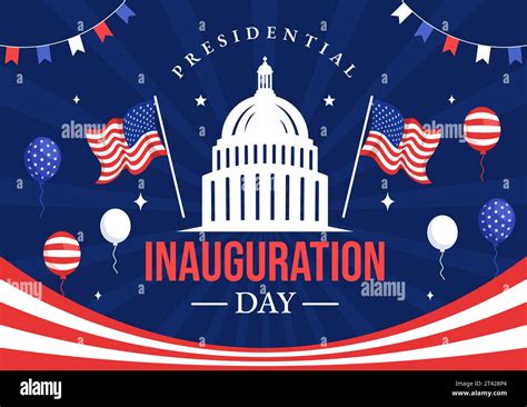 USA Presidential Inauguration Day Vector Illustration January 20 with ...