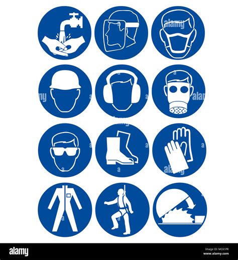 Safety signs at work Stock Photo - Alamy