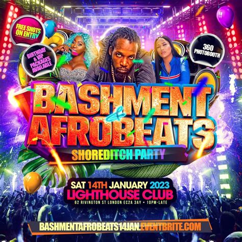 Bashment & Afrobeats - Shoreditch Party at The Lighthouse Bar and Club ...