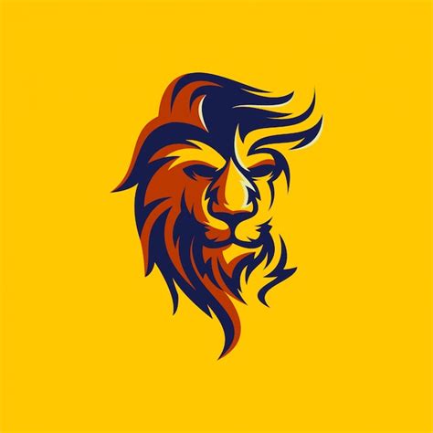 Premium Vector | Head lion logo