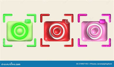 Photography Focus Point Icon Illustration 3D Stock Illustration - Illustration of render, single ...