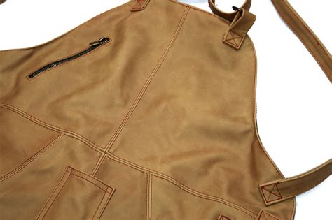 Zip Pocket Premium Leather Grilling Apron BBQ– PDCollection Leatherwear - Online Shop