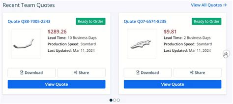 Sharing quotes and orders in Teamspace - Xometry's Manufacturing Community