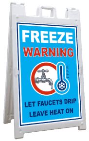 Freeze Warning Signs & Labels - In Stock With Fast Shipping