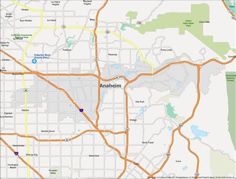 Anaheim Map, California - GIS Geography