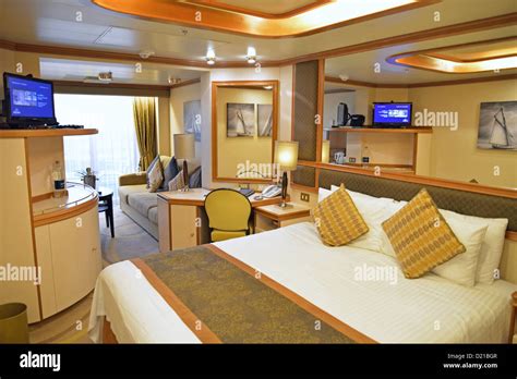 Superior deluxe balcony cabin, P&O Azura cruise ship, Amsterdam, Noord Holland, Netherlands ...