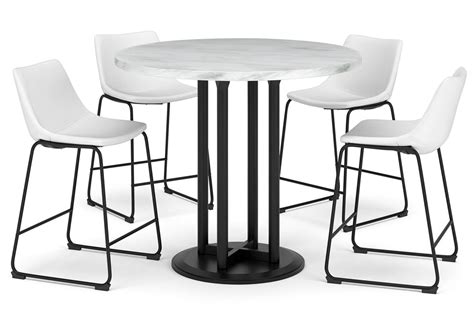 Centiar Counter Height Dining Table and 4 Barstools on Sale | Discount Ashley Centiar Counter ...