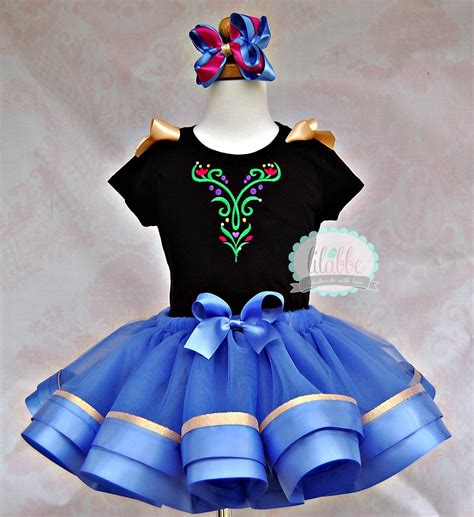 Anna Costume Frozen Tutu SetIncludes Top Ribbon by lilabbehandmade, $75.99 | Vestidos para niñas