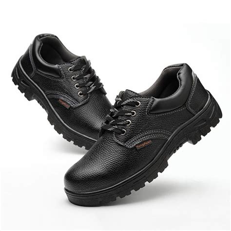 Waterproof Leather Anti-Smashing Steel Toe Anti-Slip Work Safety Shoes - Topsfshoes.com