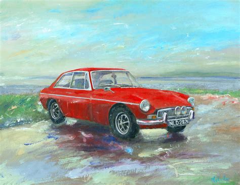 Classic Car Paintings by Artist Melody | Melody Art - Exmoor