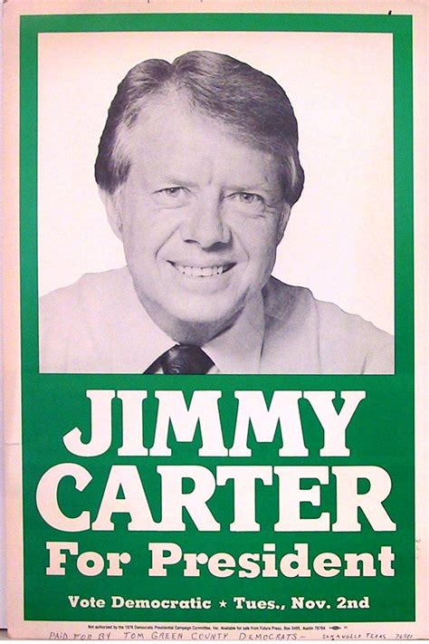 "Jimmy Carter for President"- Jimmy Carter campaign poster, 1976 : r ...