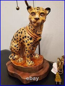 Vintage Cheetah Figural Table Lamp | Vintage Table Lamp