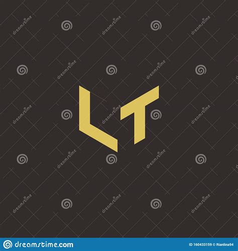 LT Logo Letter Initial Logo Designs Template with Gold and Black ...