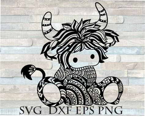 Highland Cow Svg / Baby Cow Svg File for Cricut, Longhorn Svg - Etsy ...