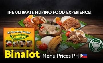 Binalot Menu Prices in Philippines May 2024