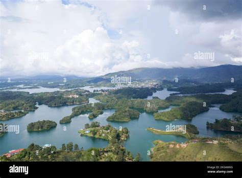 View on Guatape Lake and Dam in Antioquia, Colombia Stock Photo - Alamy