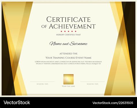 Modern certificate template with elegant border Vector Image