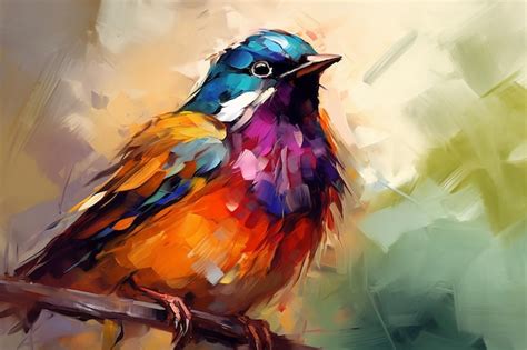 Premium Photo | Vibrant Plumage Painting of a Colorful Bird