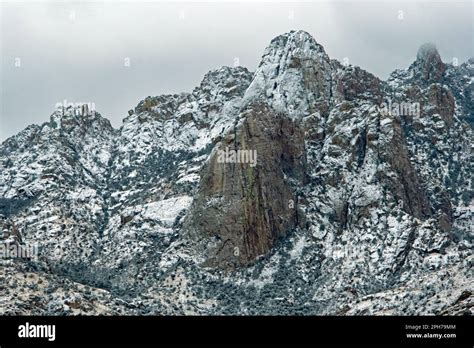 The Santa Catalina Mountains with snow Stock Photo - Alamy