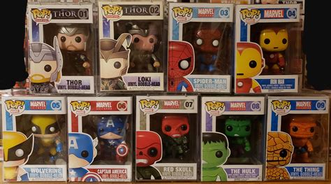 Finally brought the original 9 Marvel Pops together! : r/funkopop