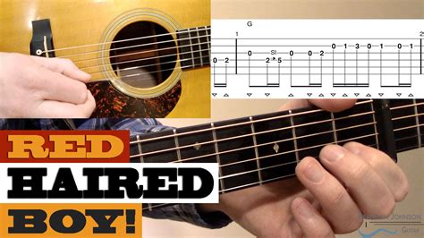 "Red Haired Boy" | Intermediate Bluegrass Guitar Lesson with TAB - Brandon Johnson Guitar