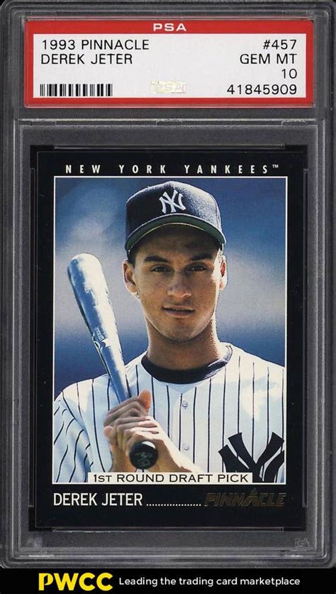 1993 Pinnacle Derek Jeter ROOKIE RC #457 PSA 10 GEM MINT (PWCC) | Derek ...