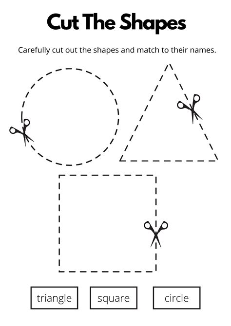 Cutting Shapes For Kids Printable - Free Printable Worksheet