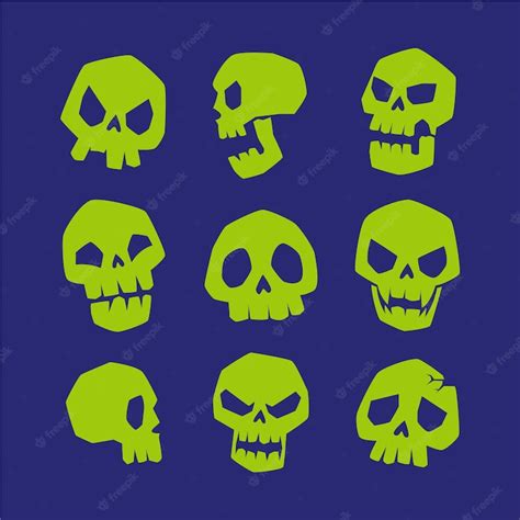 Premium Vector | Hand drawn halloween skull silhouette