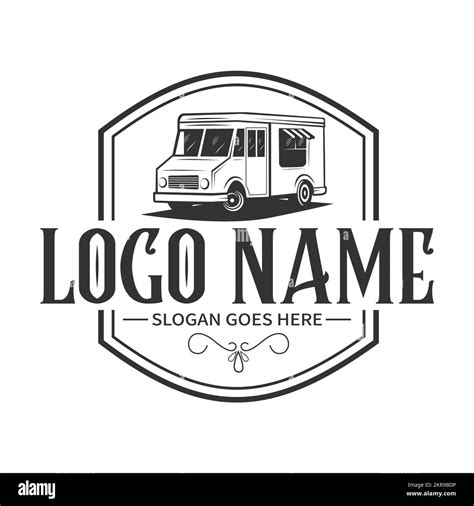 Vintage street food truck logo template vector Stock Vector Image & Art - Alamy