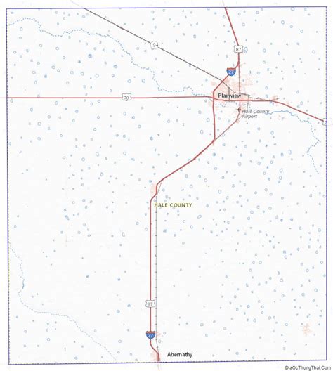 Map of Hale County, Texas - Thong Thai Real