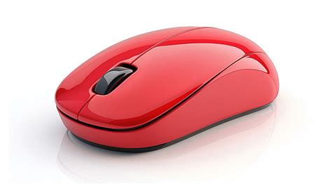 Simple Red Mouse Computer Accessories Wireless Isolated On White ...