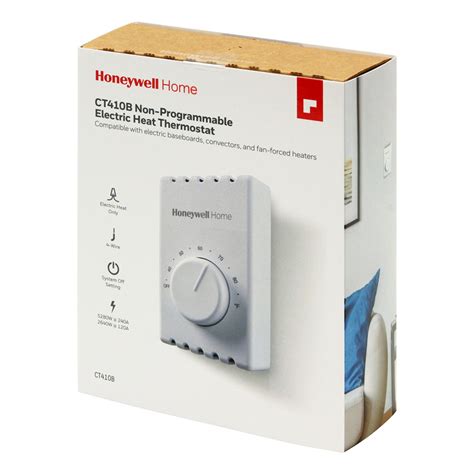 Honeywell CT410B1017 Manual 4 Wire Baseboard/Line Volt Thermostat