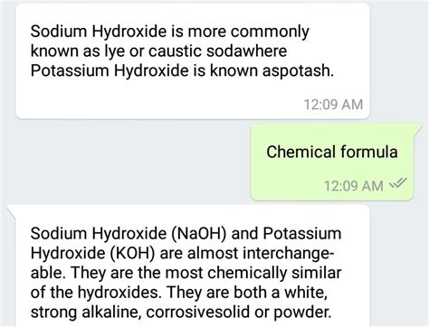 What is caustic soda and caustic potash Write their chemical formula ...