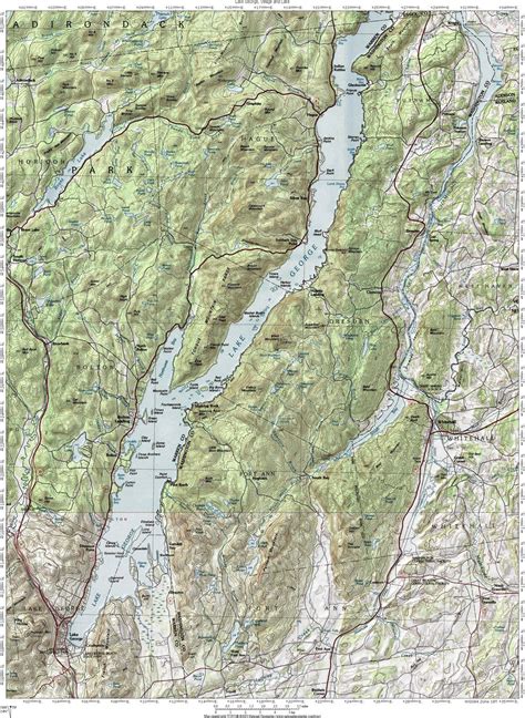 Interstate 87: The Adirondack Northway: Lake George Topographic Map