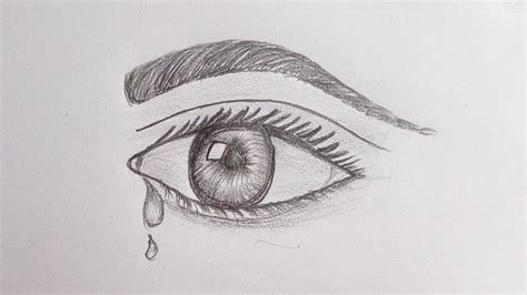 How To Draw A Tearing Eye || Pencil Sketch Drawing - YouTube