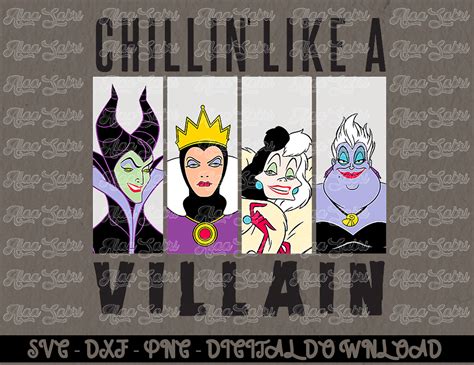 Disney Villain Gang Ursula,Evil Queen,Cruella,Maleficent Di - Inspire Uplift