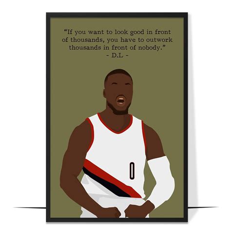 LOLUIS Damian Lillard Inspirational Quotes Wall Art, Sports Motivational Art Print Decor Gifts ...