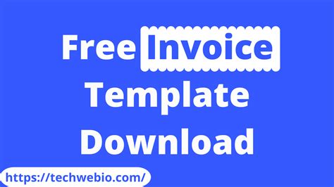 Free Invoice Template Download 2022 - Techwebio