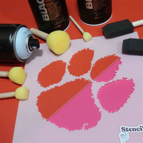 Clemson Tigers Paw Logo Stencil | Stencil Stop