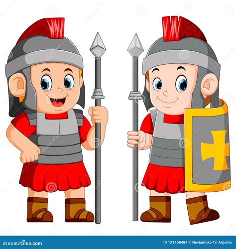 Legionary Soldier of the Roman Empire Stock Vector - Illustration of ...