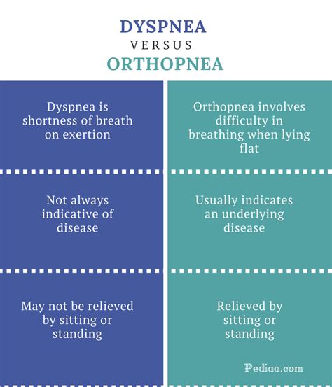 Difference Between Dyspnea and Orthopnea - Dyspnea vs Orthopnea Comparison Summary ...