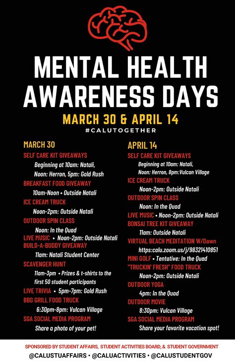 Mental Health Awareness Day! - CAL U's Event Calendar